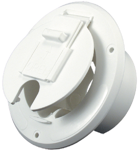 JR PRODUCTS S-23-10-A ROUND CABLE HATCH POLAR WHITE